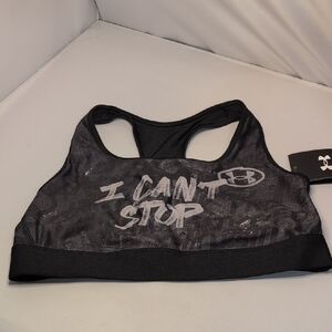 Under Armour Black Sports Bra Mid Alter Ego Compression Medium Support